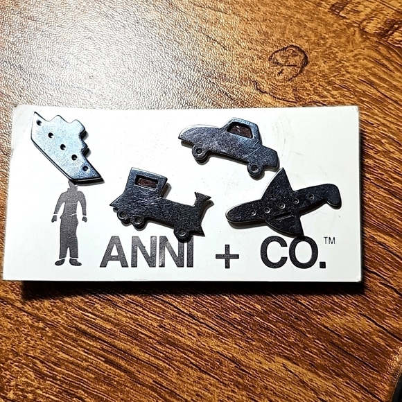 Anni + Co. Vintage Transportation Pin Set of 4 Sterling Silver - Picture 1 of 2